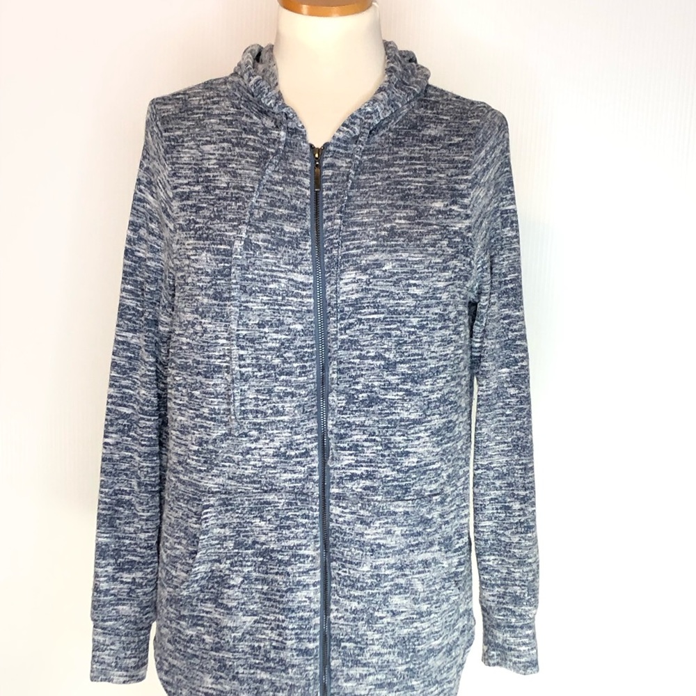 Olivia Sky Blue and White Hoodie